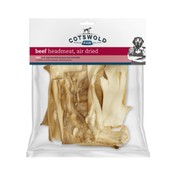 Beef Headmeat, Air Dried (No Fur) 250g