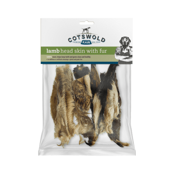 Lamb Head Skin With Fur 200g