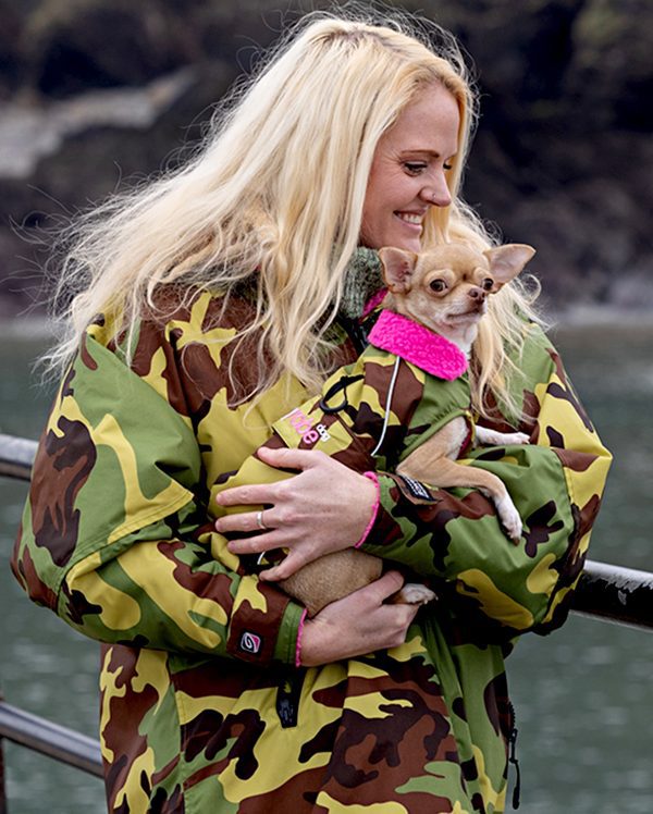 dryrobe Dog - Green Camo Pink - Image 4