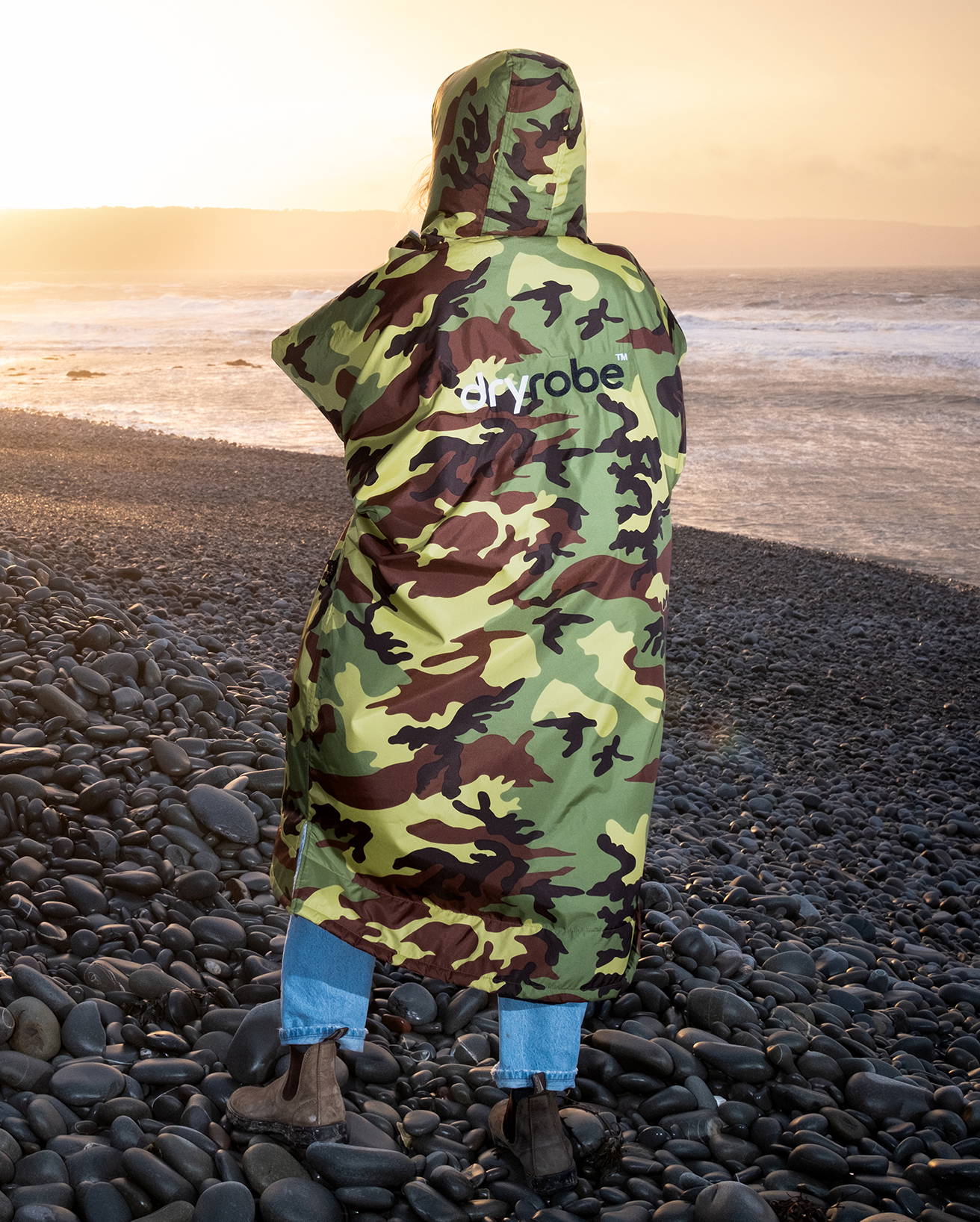 Dryrobe® Advance Long Sleeve – Green Camo Grey - Image 5