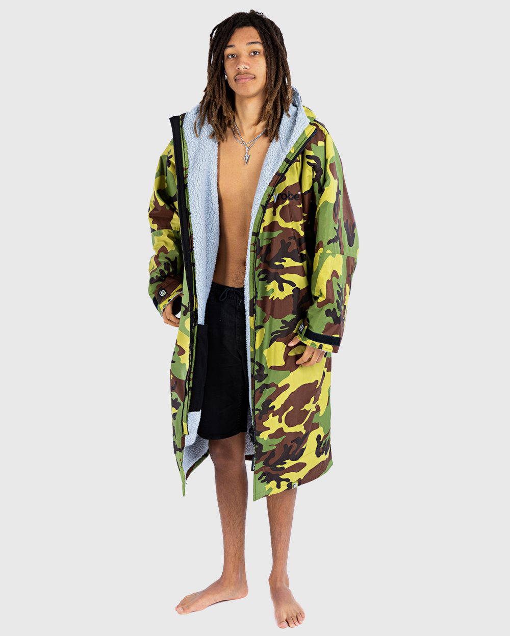 Dryrobe® Advance Long Sleeve – Green Camo Grey